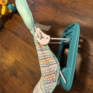 Fisher-Price Teal Baby Bouncer with Waves